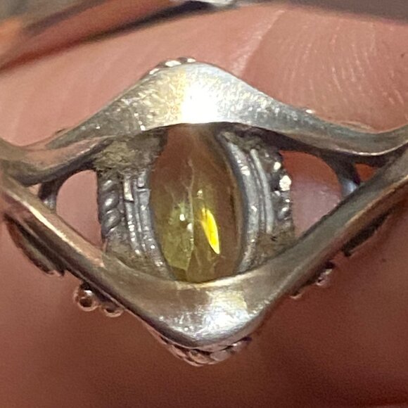 Ring Size 7.5 Tourmaline Green Sterling Silver 925 Women Semi-Precious Stone - Picture 8 of 12